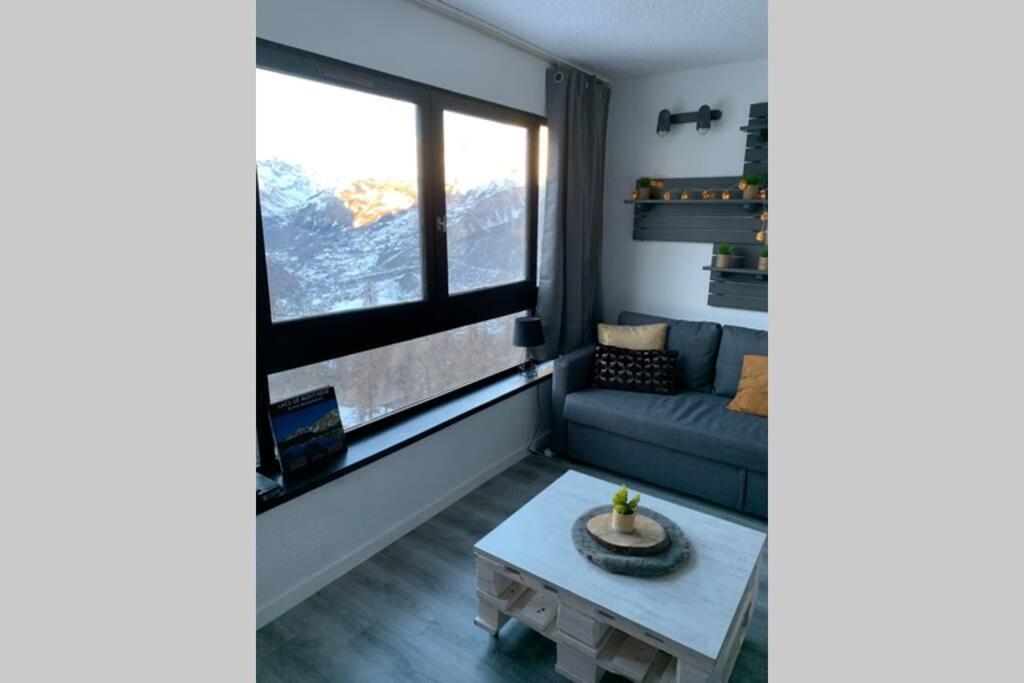 Studio 1600 Pied Des Pistes Avec Magnifique Vue Puy-Saint-Vincent Luaran gambar