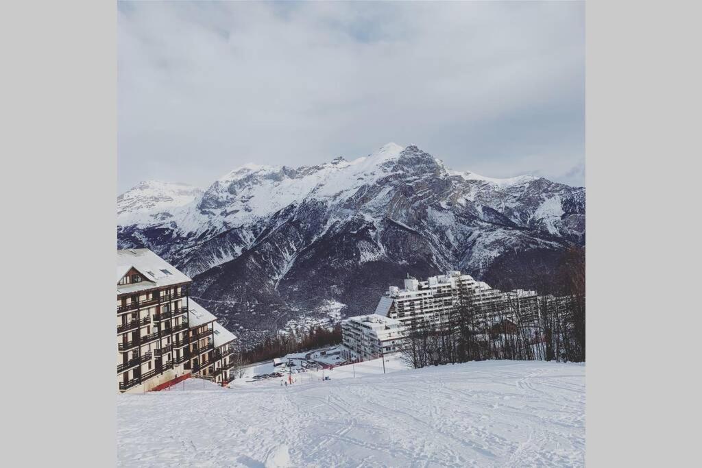 Studio 1600 Pied Des Pistes Avec Magnifique Vue Puy-Saint-Vincent Luaran gambar
